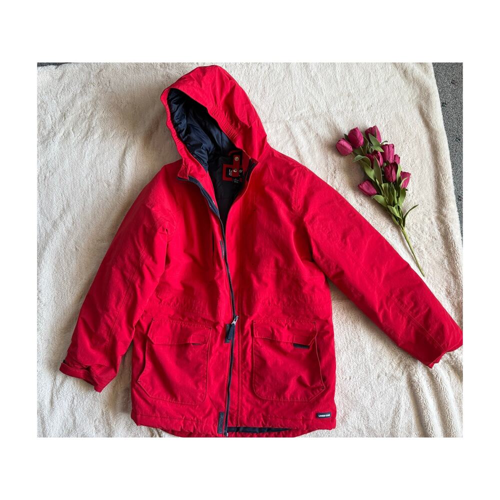 Lands' End Squall 3-in-1 Red/Blue Winter Coat 14-16